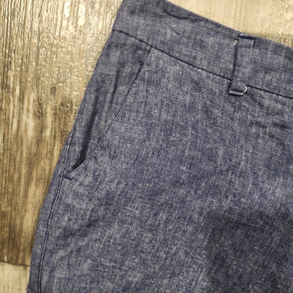 Old Navy Everyday Shorts | Women’s 10 | Blue Chambray Linen Blend - Picture 5 of 7